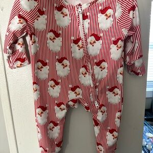 Festive Santa Print Kids Footie